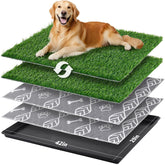 LOOBANI bandeja para perro grande con césped artificial para entrenamiento limpio
