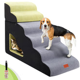 LOOBANI escaleras para perro en cama alta, seis peldaños para subir con comodidad.