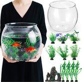 Lounsweer acuario 5 galones transparente para observar peces desde cualquier ángulo.