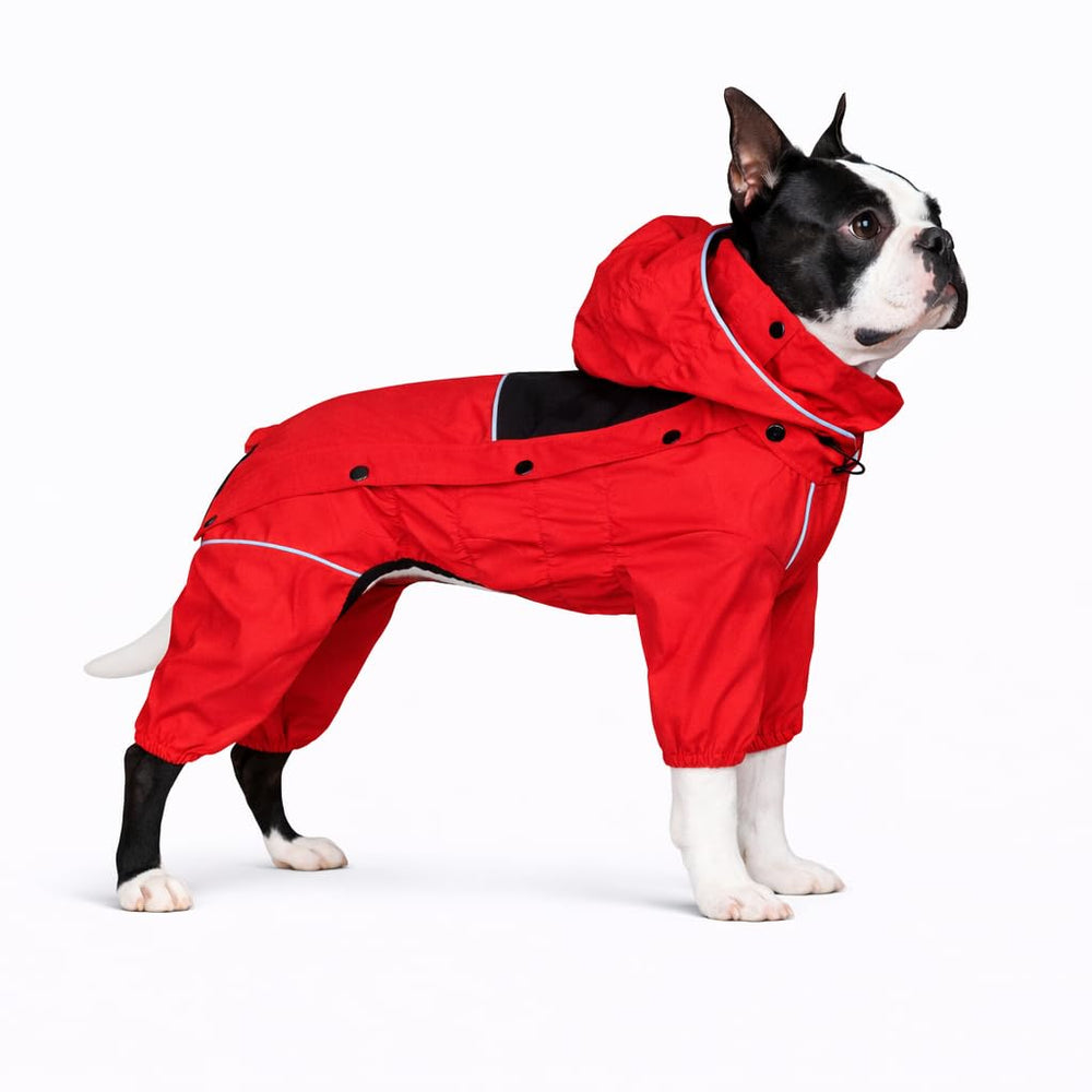 Lovelonglong impermeable para perro con capucha removible protege contra la lluvia durante paseos