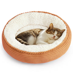 Love's cabin cama-donut-redonda 20 pulgadas, refugio cómodo para mascotas pequeñas.