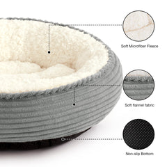 Love's cabin cama donut redonda; paredes-nido brindan seguridad al descansar