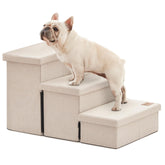 Love's cabin escaleras para perros de tres pasos para subir a la cama.