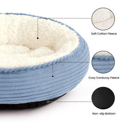 Love's cabin donut en forma de nido, ideal para acurrucarse y sentirse protegido.