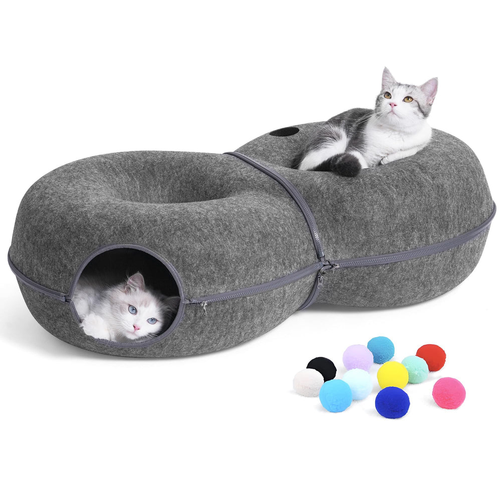 LovIntry túnel para gatos en forma de 8, espacio amplio para descanso y juego.