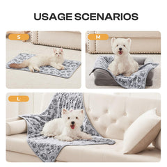Luciphia manta peluche doble cara coral velvet gris suave para juego y descanso.