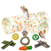 LUCKITTY túnel de conejo con diseño de zanahoria, ideal para explorar y refugio.