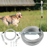 LUFFWELL corredor de perro 100pies cable principal para patio, libertad controlada.