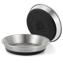 Cuenco LUHOTA para gatos de acero 304, duradero para comida y agua.