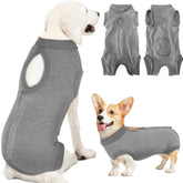 Traje de recuperación Lukovee para perros, ajuste seguro y cómodo.