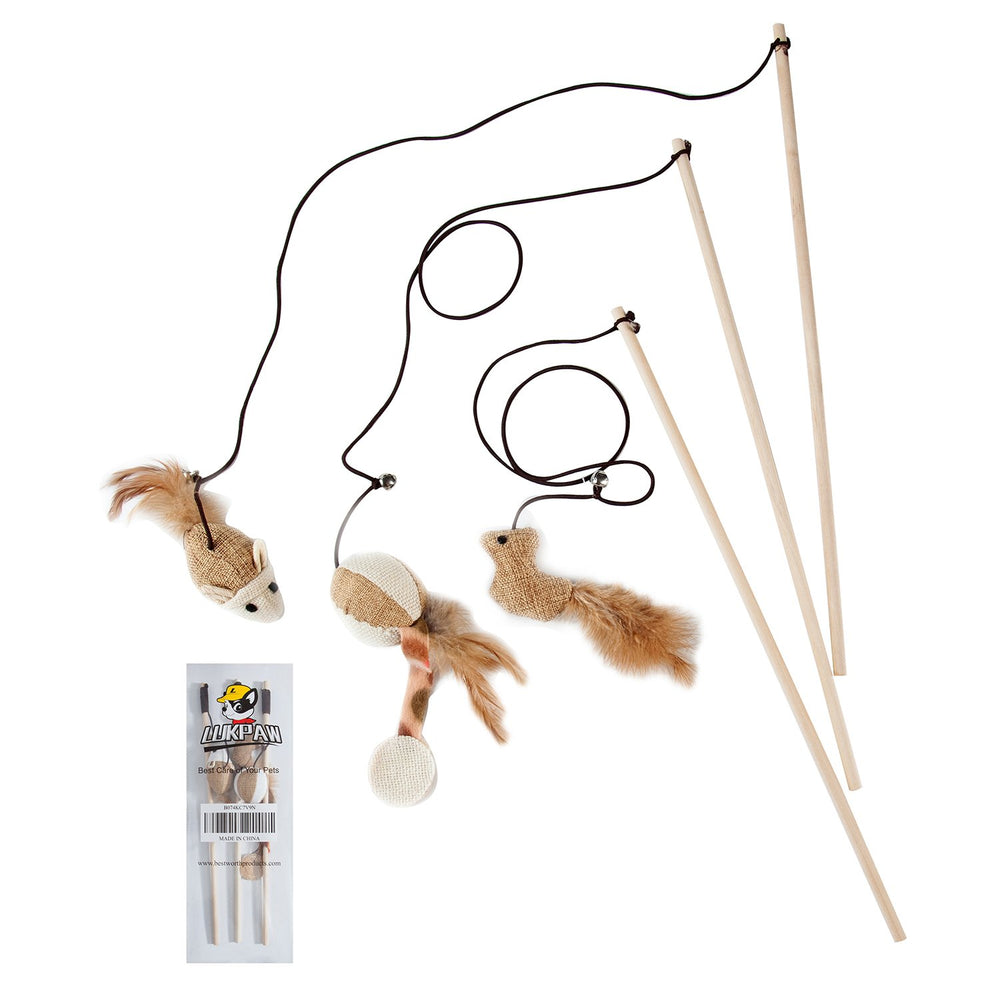 LukPaw Teaser: ratón de sisal para gatos, estimula el ejercicio.