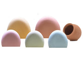 LummiPlay domo cerámico acuario rosa pastel, refugio seguro para peces y estilo moderno.
