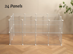 Paneles de plástico transparentes LURIVA, montaje sencillo para corral portátil.