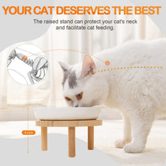 Lusifaco soporte ajustable para plato de gato, mejora la comodidad en la comida