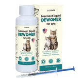 LuxeVib Desparasitante para gatos, botella vertiendo, apoyo digestivo suave