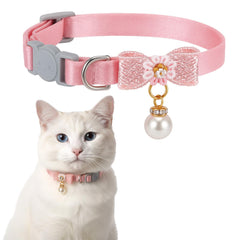 LXUEJIE collar rosa con lazo y perla, perfecto para fotos y fiestas.