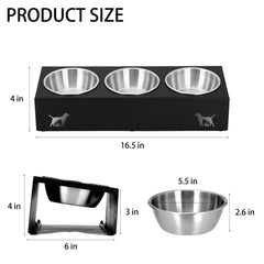 Juego triple de cuencos removibles LYCC para separar alimentos y agua.