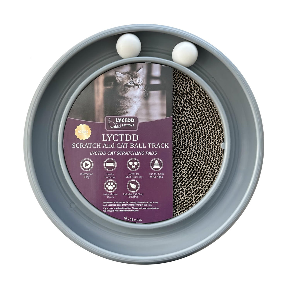 LYCTDD Juguete interactivo para gatos: pista de bolas para estimulación física y juego