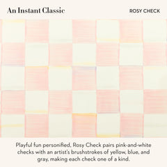 Diseno Rosy Check de Mackenzie-Childs para interiores elegantes.