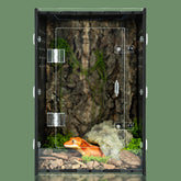 maiyuolg terrario de reptiles con pvc negro duradero para hábitats estables