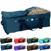 Majestic Ally bolsa de heno 1200D, vista frontal, ideal para almacenamiento seguro y transporte fácil.