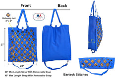 Majestic Ally bolsa de heno de nylon, vista inferior, diseño duradero en uso diario