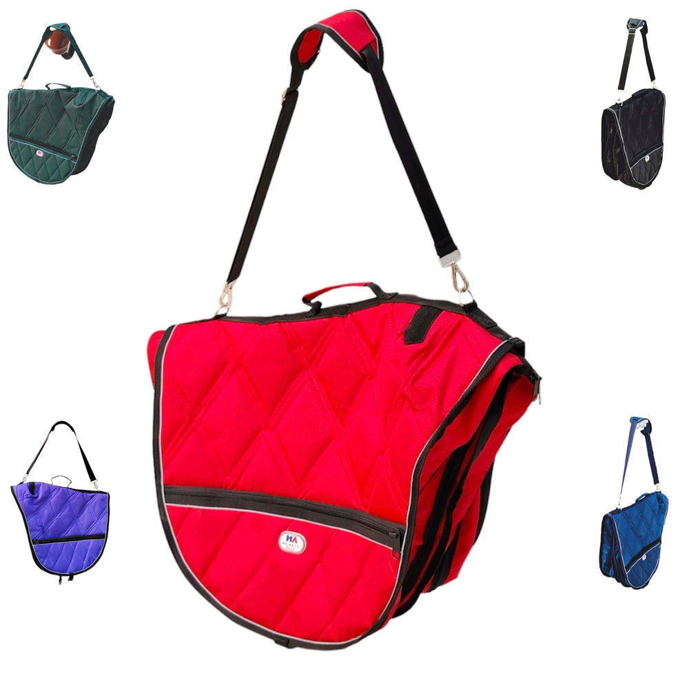 Majestic Ally bolsa-silla-inglesa-roja, transporte cómodo y seguro