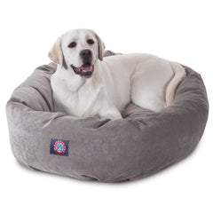 Cama Majestic Pet donut con micro-terciopelo, descanso suave para tu perro.