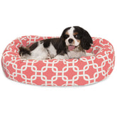 Majestic Pet Cama redonda Sherpa coral para perro, descanso cálido.