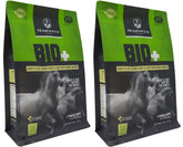 Majesty's galletas de biotina: empaque doble para conveniencia diaria del caballo.