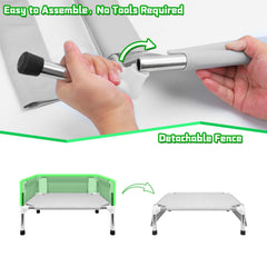 Makerfire cama elevable para perros: marco de tubo inoxidable resistente
