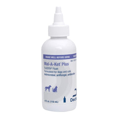 Mal-A-Ket Plus TrizEDTA Flush, botella 4oz para oídos de mascotas.