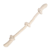 Mammoth Flossy cuerdas de algodón blanco con 3 nudos, ideal para juego de tirar.