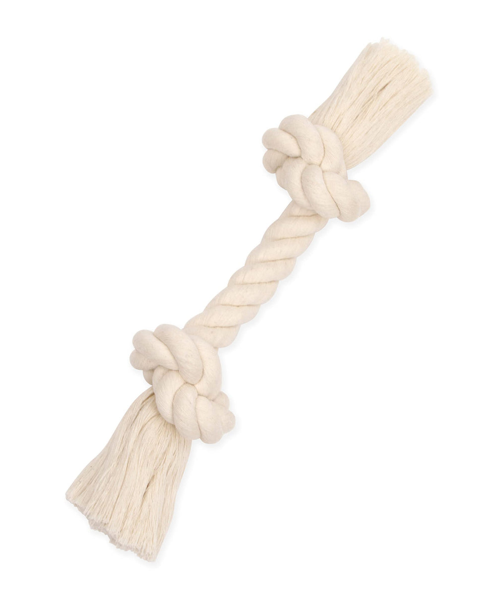 Mammoth Flossy masticables, hueso de cuerda blanco, ideal para juego y limpieza dental