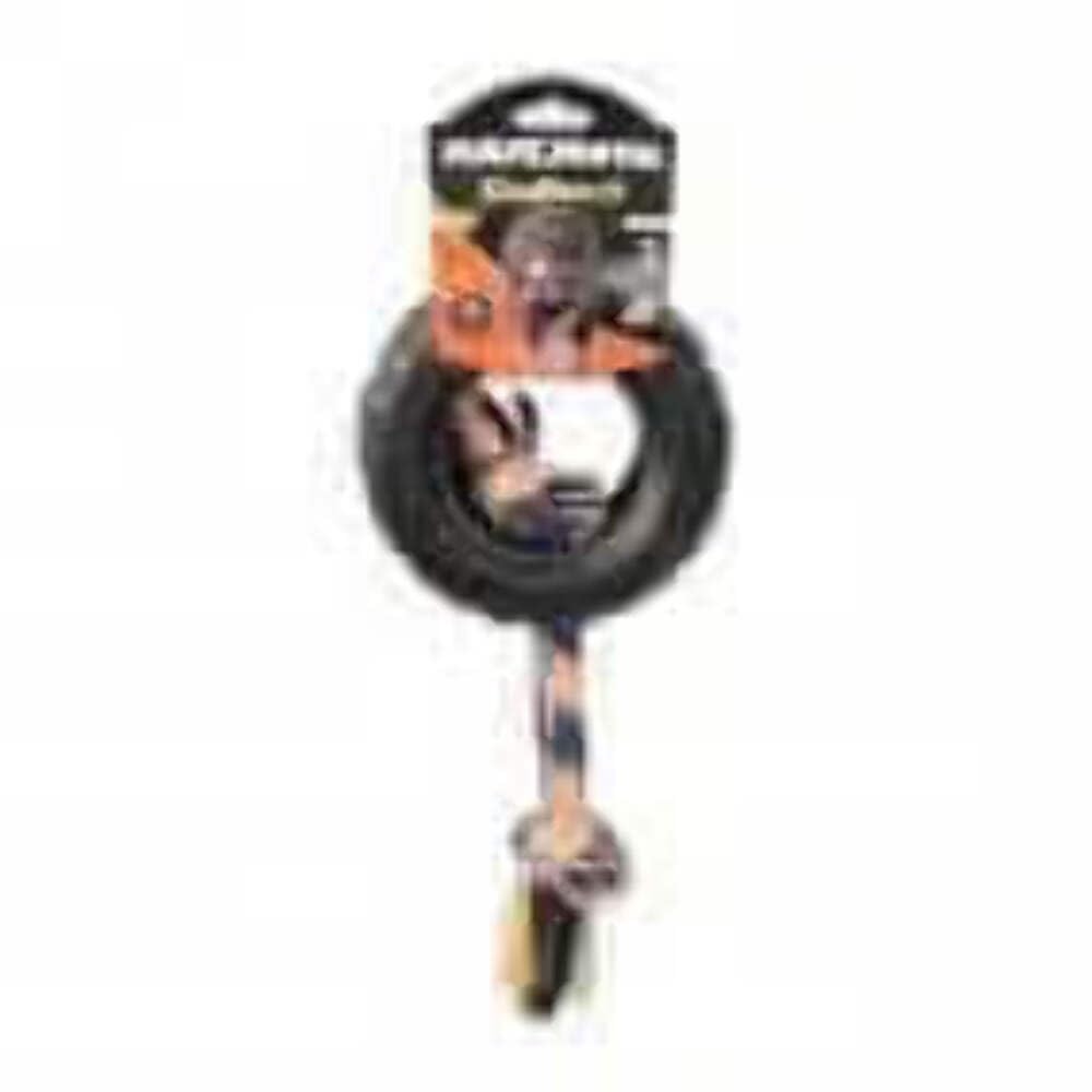 Mammoth TireBiter con cuerda de caucho natural, ideal para juego interactivo y mordidas prolongadas.