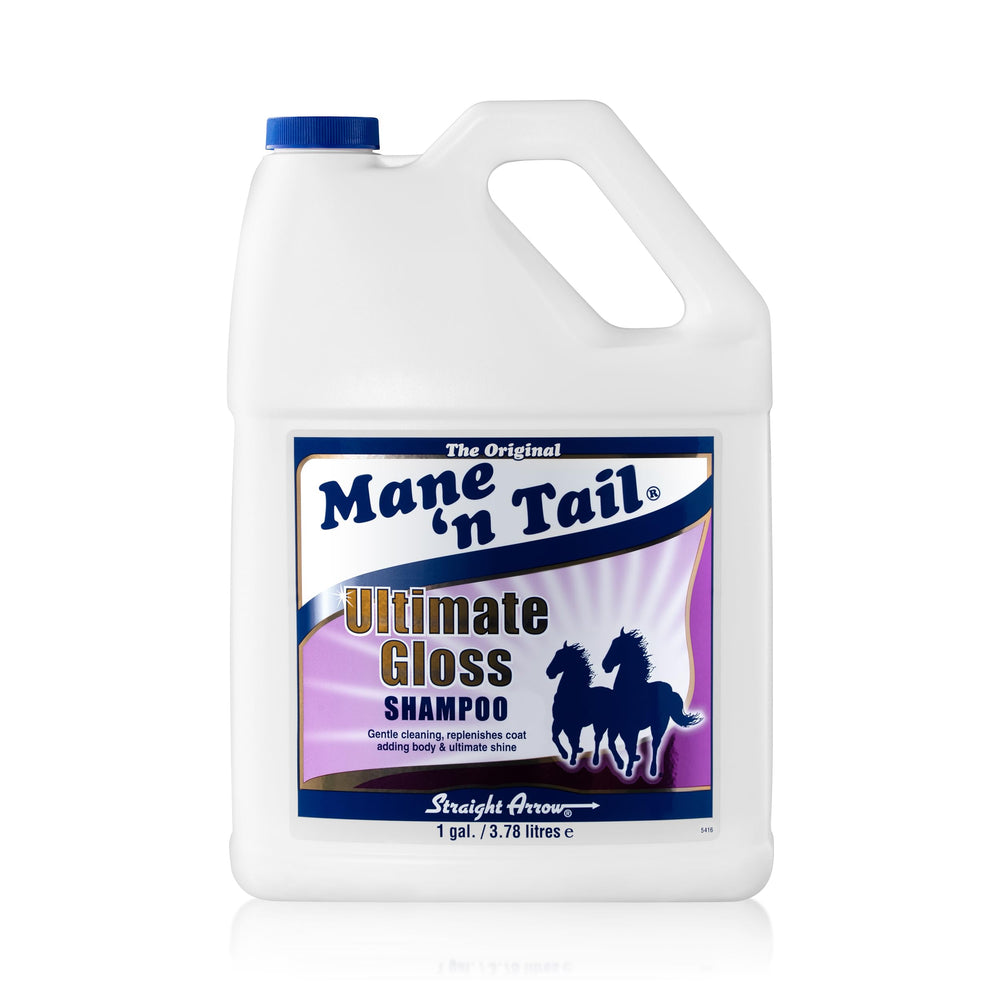 Mane 'n Tail Ultimate Gloss Shampoo, botella para lavado diario con enfoque en brillo