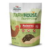 Manna Pro Farmhouse Favorites Mealworms en bolsa de 10 oz, snack nutritivo para aves.