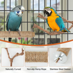 Manoai percha cuerda-jaula 8-3 pulgadas ideal para ejercicios y juego.