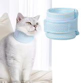 MANON ROSA collar Elizabethano para gatos azul, soporte cervical cómodo para recuperación.
