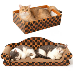 Markarbarka sillon rasca gato extra para dos felinos, descanso cómodo
