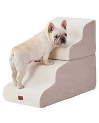 Massfu escaleras para perros curvas sobre cama alta, apoyo cómodo al subir y bajar