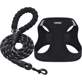 Harnais Matilor en mesh aéré noir, confort léger pour balades.