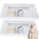 Maxdot bandeja de arena para gatos con entrada baja y fácil acceso.