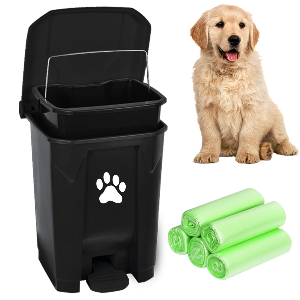 Basurero exterior mayayaday con tapa cerrada para recoger excrementos de perro