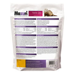 Mazuri hurones: textura extrudada, sabores apetecibles y fácil de digerir.