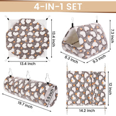 MCEAST nido de peluche con corazones, refugio suave para dormir.