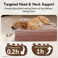 MEKIY cama ortopédica para perros XXL, detalle funda desmontable, limpieza más sencilla.
