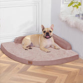 MEKIY cama ortopédica grande para perros, vista frontal, soporte cómodo del cuerpo.