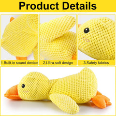 Pato Mellow Dog amarillo con graznido para estimular juego.