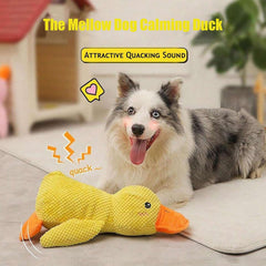 Pato Mellow Dog amarillo favorece masticación y salud dental.